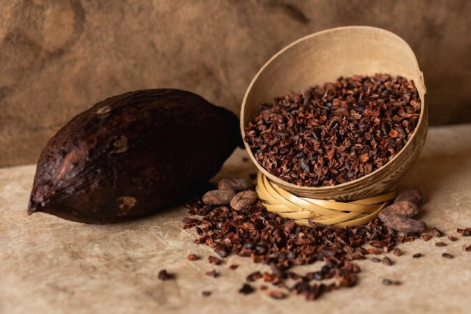 Bowl With Cacao Nibs