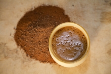 Cacao Elixir In Mug With Chocolate Powder