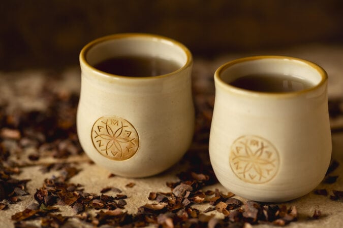 Cacao Husk Tea In Cups