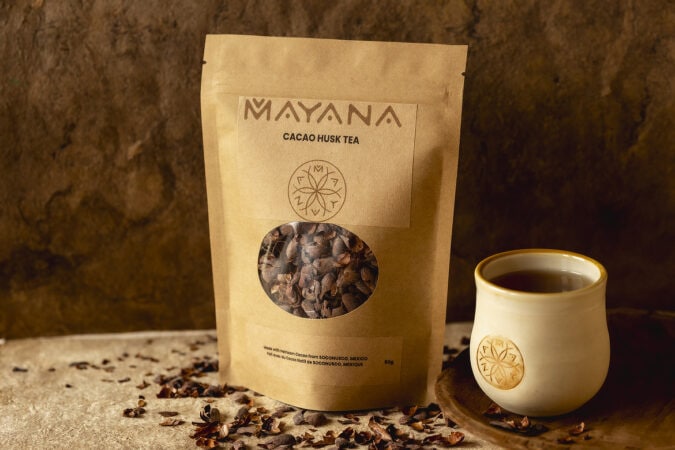 Cacao Husk Tea With Cup
