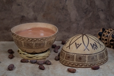 Jícara Bowl (Calabash) With Drinking Chocolate
